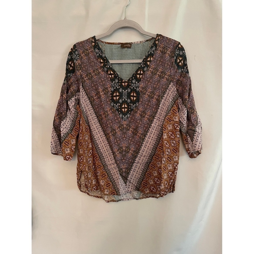 Crosby Women's Hippy Boho Bohemian Shirt Festival